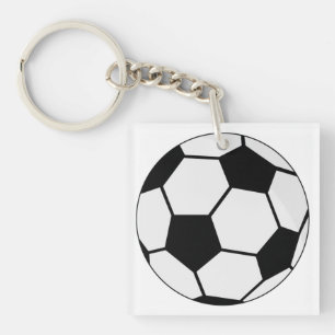 Classic Soccer Ball Graphic Traditional Sports Fan Key Ring