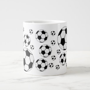 Classic Soccer Ball Graphic Traditional Sports Fan Large Coffee Mug
