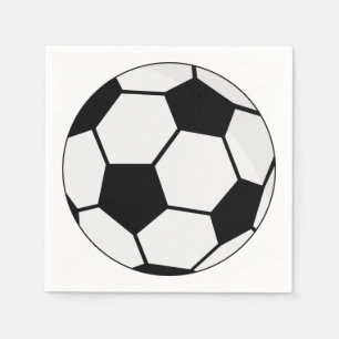 Classic Soccer Ball Graphic Traditional Sports Fan Napkin