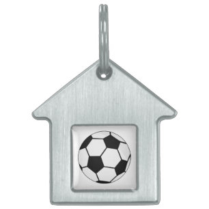 Classic Soccer Ball Graphic Traditional Sports Fan Pet ID Tag