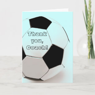 Classic soccer ball - thank you, Coach You Card