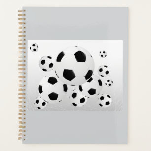 Classic Soccer Football Balls Flying Sports Planner