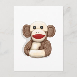 Classic Sock Monkey Postcard