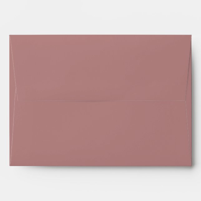 Classic Solid Matching Wedding Blank Dusty Rose Envelope (Back (Top Flap))