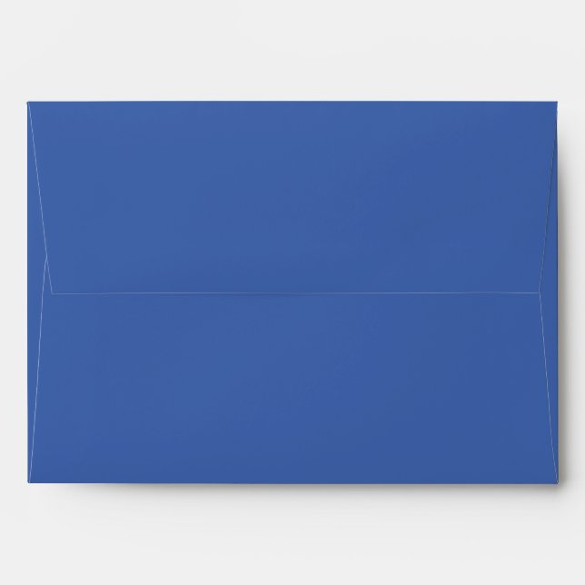 Classic Solid Matching Wedding Blank French Blue Envelope (Back (Top Flap))