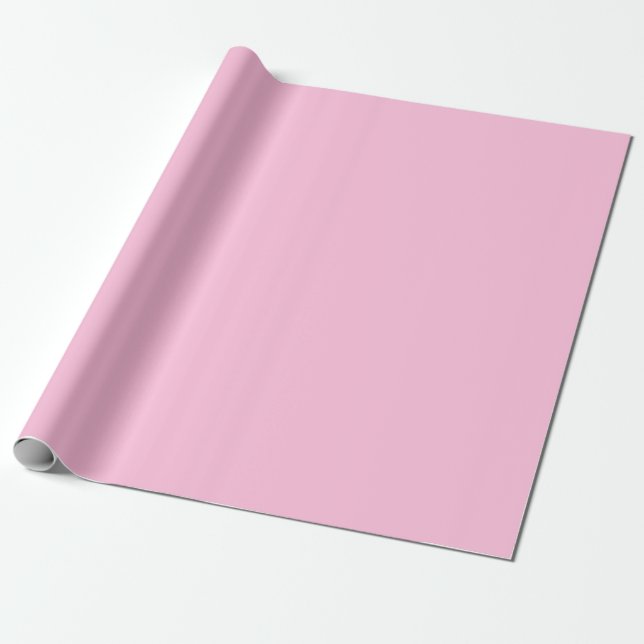 Classic Solid Soft Pink Wrapping Paper (Unrolled)
