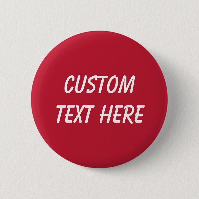 Classic solid True red 6 Cm Round Badge (Front)