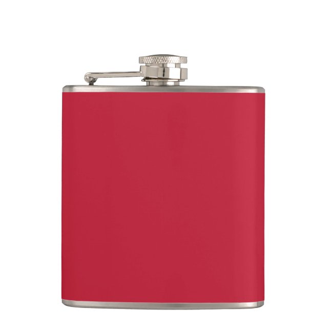 Classic solid True red Hip Flask (Front)