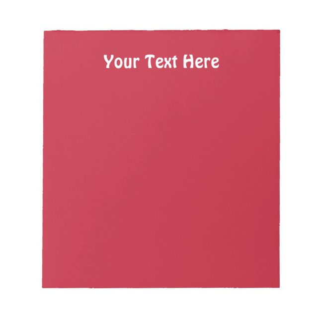 Classic solid True red Notepad (Front)