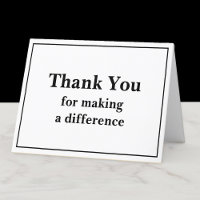 Classic Sophisticated White Black Thank You