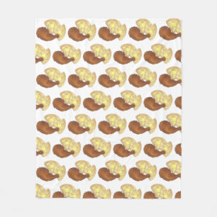 Classic Soul Food Fried Chicken and Waffles Diner Fleece Blanket