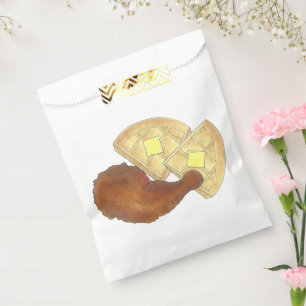 Classic Soul Food Fried Chicken and Waffles Dinner Favour Bags