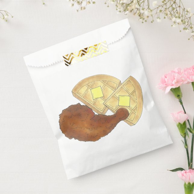 Classic Soul Food Fried Chicken and Waffles Dinner Favour Bags (Sealed)