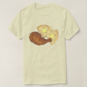 Classic Soul Food Fried Chicken and Waffles Dinner T-Shirt