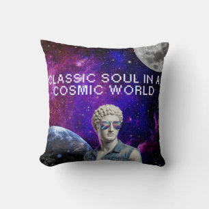 Classic soul in a cosmic world cushion