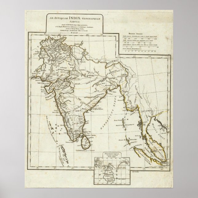 Classic South Asian Map Poster (Front)