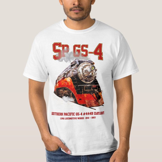 Classic Southern Pacific GS-4 Steam Locomotive T-Shirt (Front)