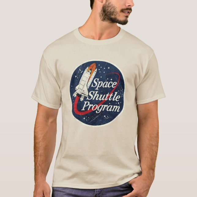Classic Space Shuttle Program Badge T-Shirt (Front)