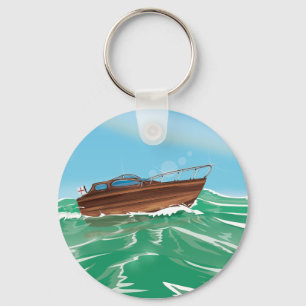 Classic Speedboat Key Ring