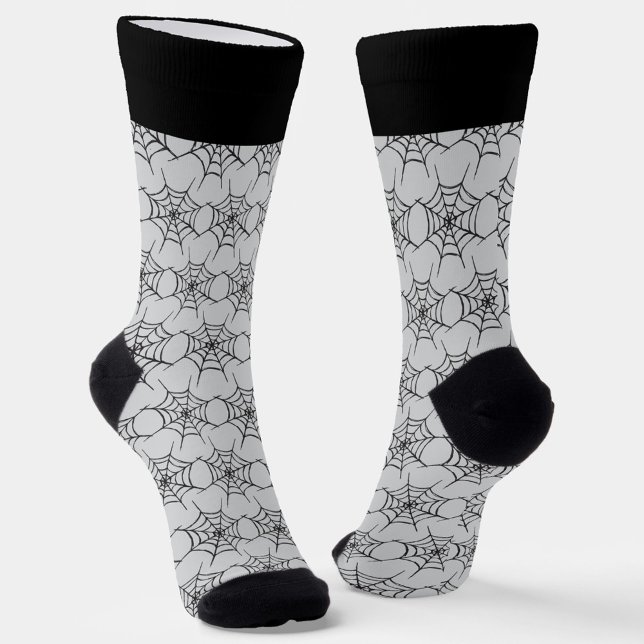 Classic Spider Web Pattern Crew Socks (Creator Uploaded)