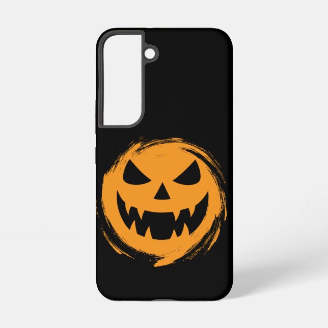 Classic, spooky pumpkin face samsung galaxy s22 case (Back)