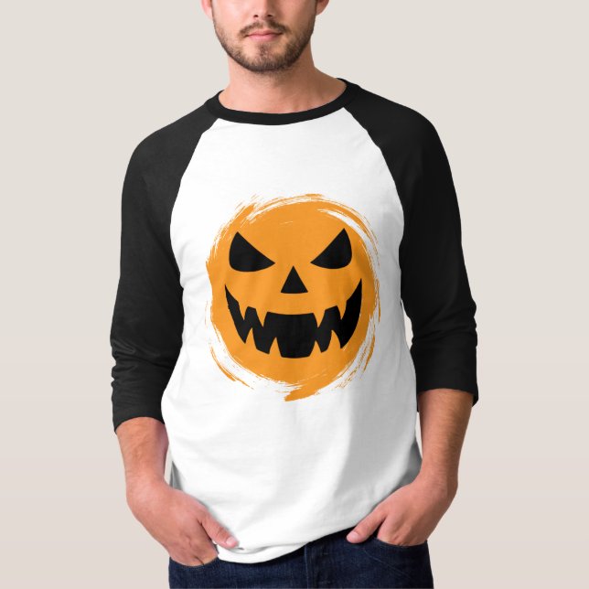 Classic, spooky pumpkin face T-Shirt (Front)