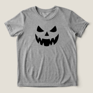 Classic, spooky pumpkin face Tri-Blend shirt