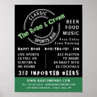 Classic Sports Bar Logo, Pub/Brewery Advertising