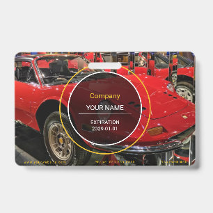 Classic Sports Car Badge ID Badge