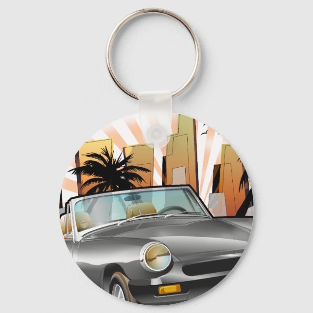 Classic sports car key ring (Front)