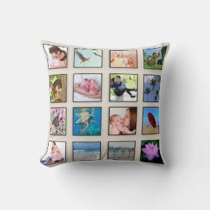 Classic Square Frame Custom Photo Collage Cushion