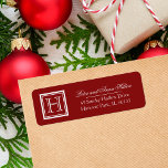 Classic Square Monogram Return Address Labels<br><div class="desc">Custom return address stickers personalised with your name or family monogram and address. Use the design tools to change the background colour and fonts to further customise your own unique design.</div>