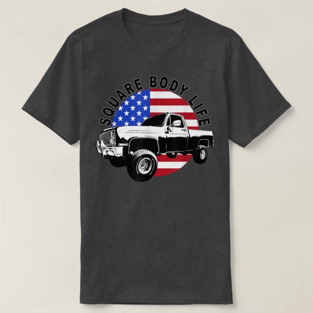 Classic Squarebody Truck 4X4 Square Body  T-Shirt (Design Front)