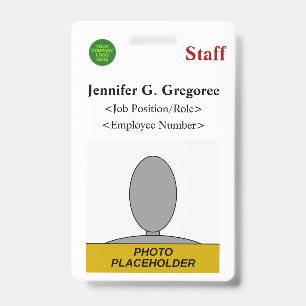 Classic "Staff" Badge ID Badge