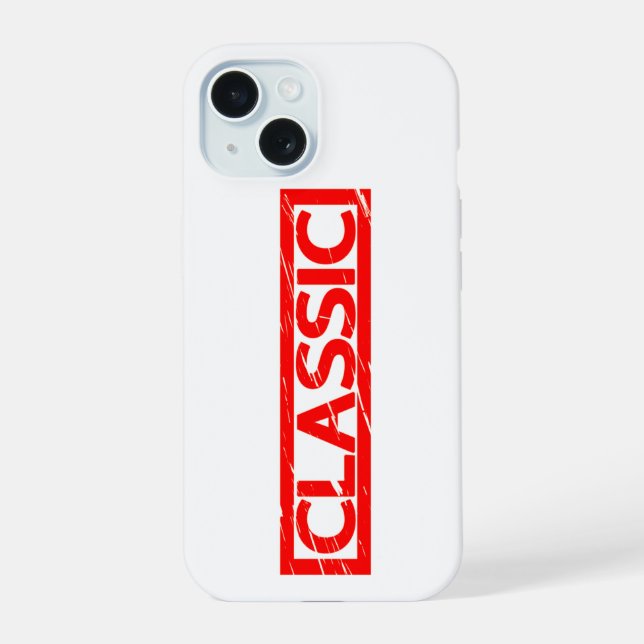 Classic Stamp iPhone 15 Case (Back)