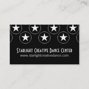 Classic Stars Business Card, Black and White Card