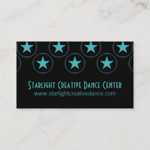 Classic Stars Business Card, Turquoise Card