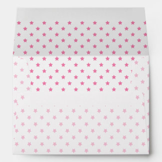 Classic Stars Fuchsia Pink - White Envelope