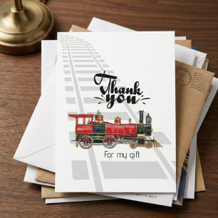 Classic Steam Locomotive Thank You Card