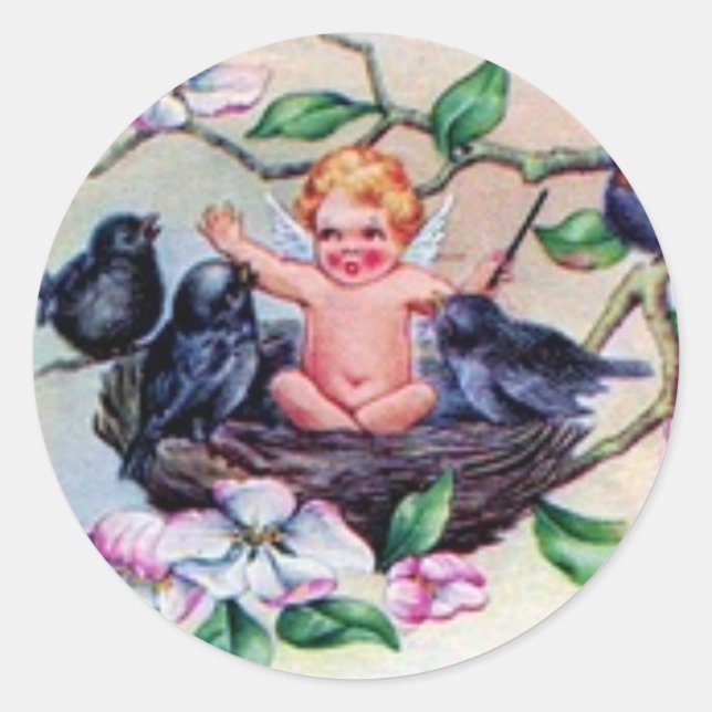 CLASSIC STICKER RETRO CUPID FOR Valentine's Day (Front)
