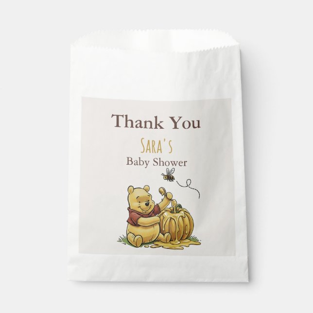 Classic Storybook Bear Baby Shower Favour Bag (Front)