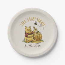 Classic Storybook Bear Baby Shower Paper Plate