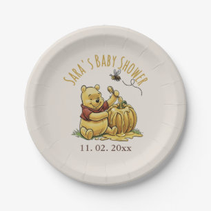 Classic Storybook Bear Baby Shower Paper Plate