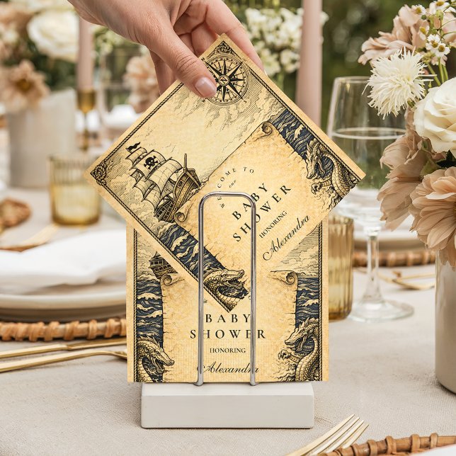 Classic Storybook Pirate Baby Shower Napkin (Creator Uploaded)