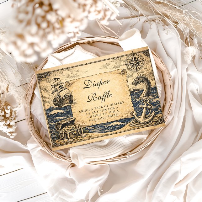 Classic Storybook Pirate Diapper Raffle Enclosure Card (Creator Uploaded)
