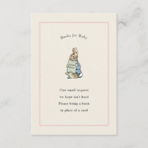 Classic Storybook Rabbit Pink Vintage Baby Book Enclosure Card