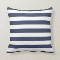 Classic Stripe Pillow in Nautical Navy/White