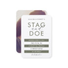 Classic Stripe Stag & Doe Ticket, Custom Color