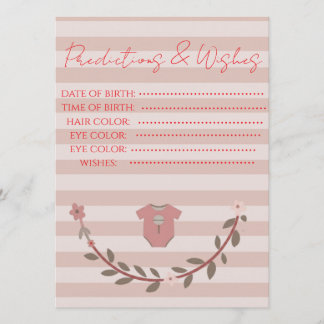 Classic Striped Baby Predictions and Wishes Game
