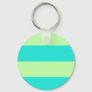 Classic Striped Pattern in Shades of Green Key Ring
